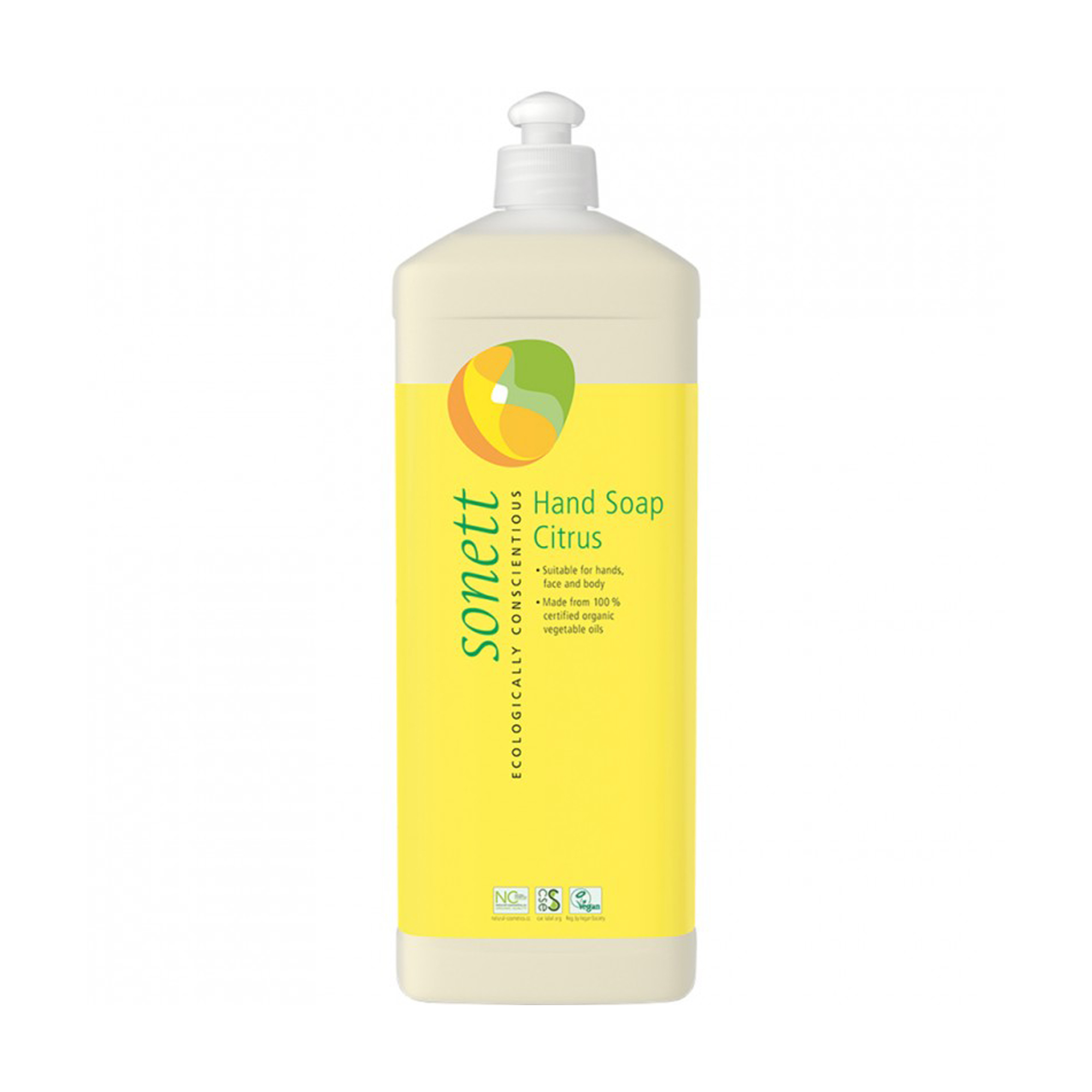 Органічне рідке мило для рук Sonett Citrus Hand Soap Лимон, 1 л
